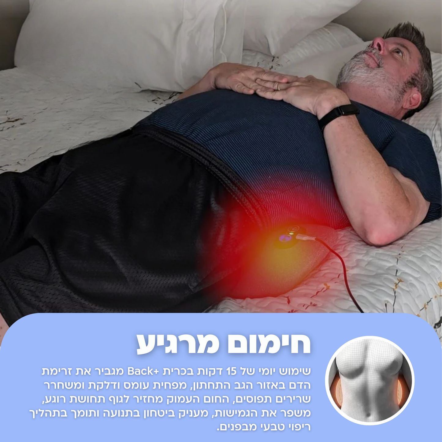 כרית טיפול הגב Back+